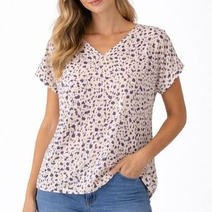 Cabi Style 4343 Abstract Dot Blouse Dusty Purple – Size Medium